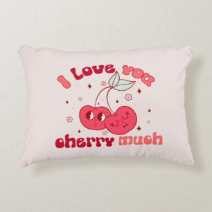 Coussins Décoratifs Je T'Aime Beaucoup Cherry   Cute & Punny Cherry
