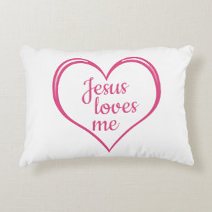 Coussins Décoratifs JÉSUS M'AIME dans le cœur