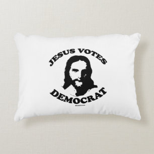 Coussins Décoratifs Jésus vote le démocrate