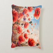 Coussins Décoratifs Jeter des cochonnets de pavots dans un champ (Dos(Vertical))