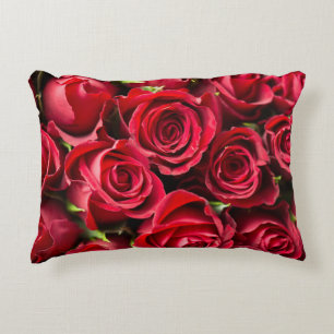 Coussins Décoratifs Jeu de Roses frais rouges