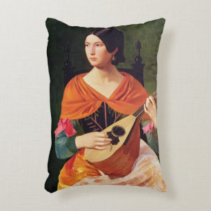 Coussins Décoratifs Jeune femme avec une mandoline, 1845-47