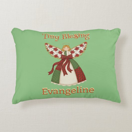 Coussins Décoratifs Joli Ange Patchwork – Bébé Personnalisé (Devant)