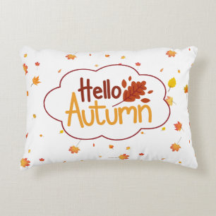 Coussins Décoratifs Joli Bonjour automne feuilles automne automne auto