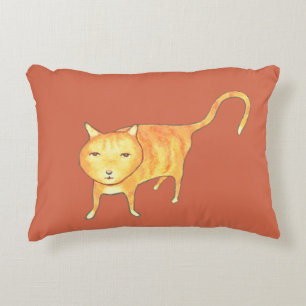 Coussins Décoratifs Joli Chat Orange Apathique