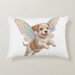 Coussins Décoratifs Joli chiot avec des ailes de fée lumineuses — Anim
