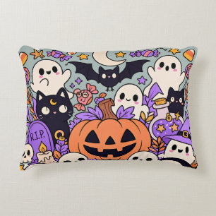 Coussins Décoratifs Joli Collage de Dessins pour Halloween