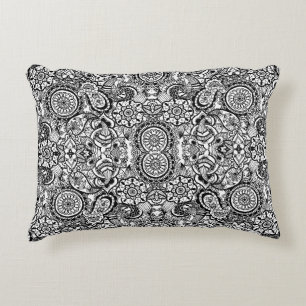 Coussins Décoratifs Joli floral paisley noir blanc