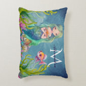 Coussins Décoratifs Joli monogramme nom sirène (Devant(Vertical))