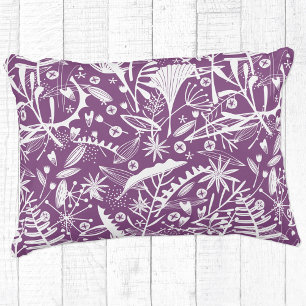 Coussins Décoratifs Joli Motif botanique floral violet