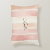 Coussins Décoratifs Joli Peach rose Crème raypes (Devant(Vertical))