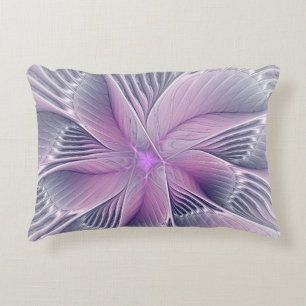 Coussins Décoratifs Jolie fleur rose abstraite moderne art fractal