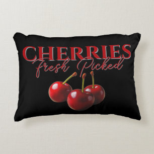 Coussins Décoratifs Jolies cerises rétro fraîchement cueillies