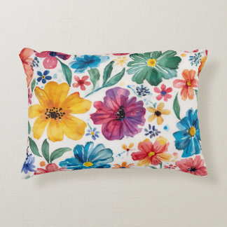 Coussins Décoratifs Jolies fleurs à l'aquarelle