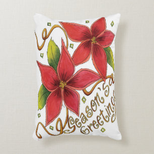 Coussins Décoratifs Jolies salutations de la saison de Noël avec des p