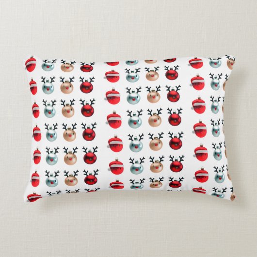 COUSSINS DÉCORATIFS JOLIS PETITS GARS OREILLER POUR NOËL (Devant)