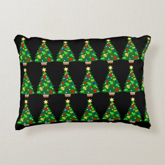 COUSSINS DÉCORATIFS *JOLIS SAPINS DE NOËL** AVEC DOS VERT (Devant)
