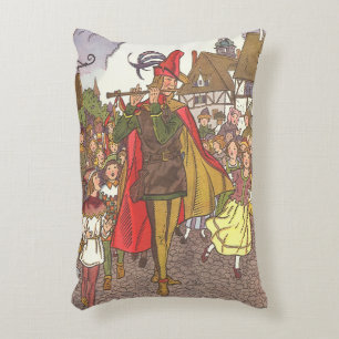 Coussins Décoratifs Joueur de flûte de Hamelin de conte de fées vintag