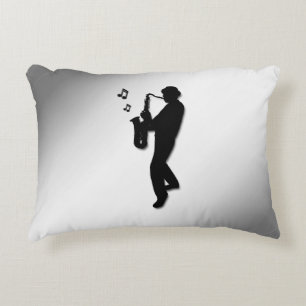 Coussins Décoratifs Joueur saxophone Silver