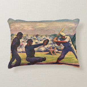 Coussins Décoratifs Joueurs de baseball vintage dans un match