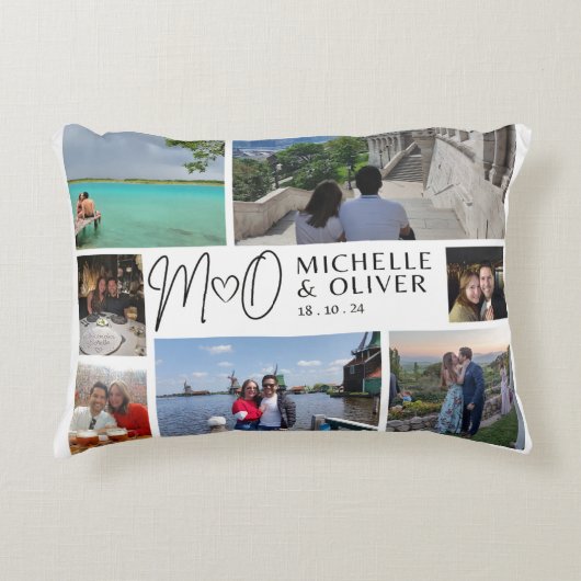 Coussins Décoratifs Jour de mariage M+O (Devant)