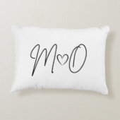 Coussins Décoratifs Jour de mariage M+O (Dos)