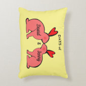 Coussins Décoratifs Jours et nuits d'amoureux lapins (Devant(Vertical))