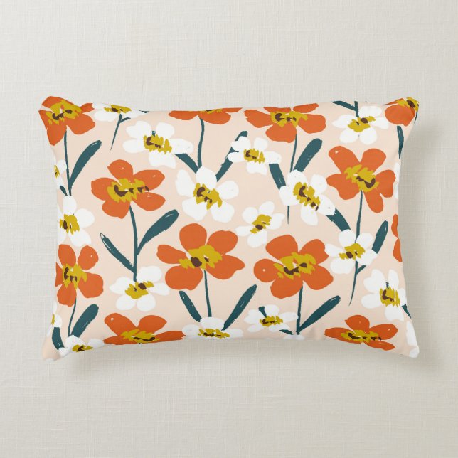 Coussins Décoratifs Joyeuse fleur sèche peinte fleurit sans couture mo (Devant)