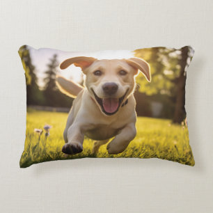 Coussins Décoratifs Joyeux Labrador Puppy Running