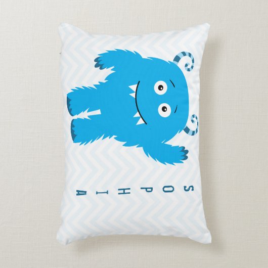 Coussins Décoratifs Joyeux Monstre avec prénom, Petit Enfant (Devant(Vertical))
