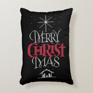 Coussins Décoratifs Joyeux Noël Knit Sweater Religieux Chrétien
