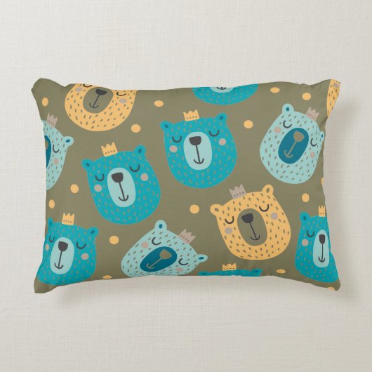 Coussins Décoratifs Joyeux Ours Kings (Devant)