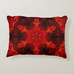 Coussins Décoratifs Kaléidoscope Orange Gradient De Flamme De Feu De