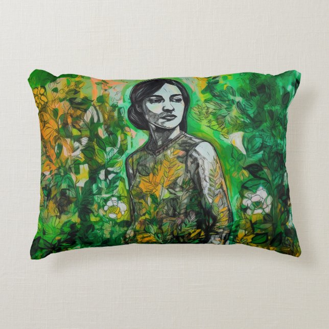 Coussins Décoratifs La Dame Mystère (Devant)