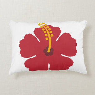Coussins Décoratifs La fleur de l'Hibiscus rouge