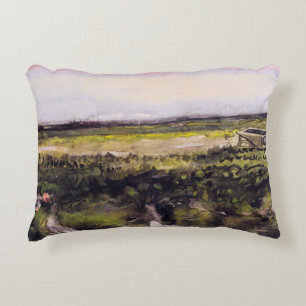 Coussins Décoratifs La lande avec une brouette par Vincent van Gogh