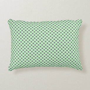 Coussins Décoratifs La menthe verte avec les Pois gris par Shirley Tay