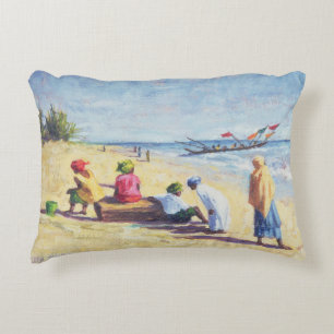 Coussins Décoratifs La plage chez Abene Sénégal 1997