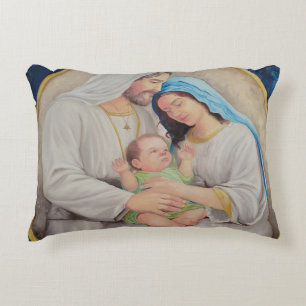 Coussins Décoratifs La Sainte Famille : Portrait de l'Amour Divin