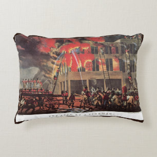 Coussins Décoratifs La vie d'un pompier, pompiers vintage luttant cont