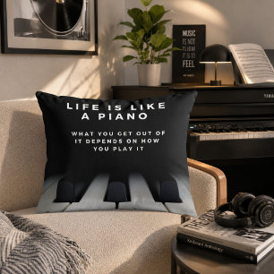 Coussins Décoratifs La vie est comme un piano Inspirant