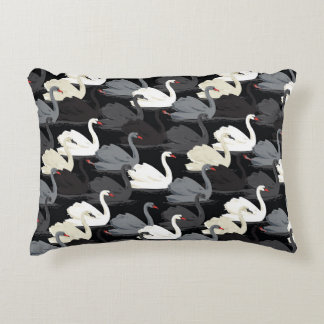 Coussins Décoratifs Lac Swan vintage : Motif Monotone.
