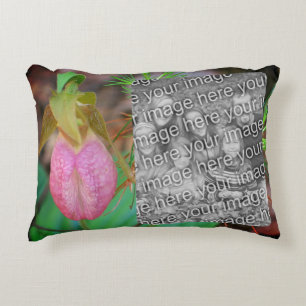 Coussins Décoratifs Lady Slipper Orchid Frame Ajouter Votre Photo