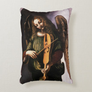 Coussins Décoratifs L'ange en vert jouant de la vielle de Léonard de V