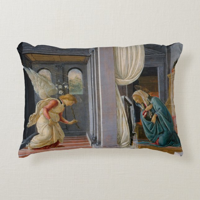 Coussins Décoratifs L'Annonciation de Sandro Botticelli (Devant)