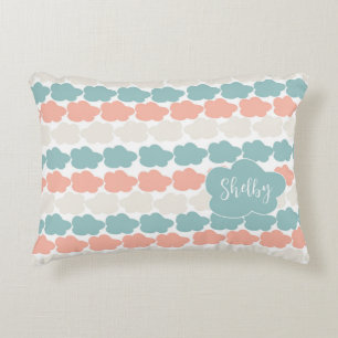 Coussins Décoratifs Le corail et les nuages Turquoises pour la pépiniè