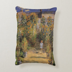 Coussins Décoratifs Le Jardin de l'artiste à Vétheuil de Claude Monet