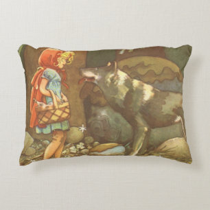 Coussins Décoratifs Le Petit Chaperon Rouge, Conte de Fées Vintage