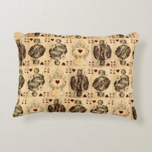 Coussins Décoratifs Le Roi vintage Jack Ace de la Reine de cartes de
