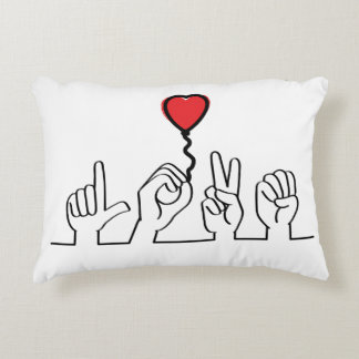 Coussins Décoratifs Le sourd, l'amour du langage gestuel. Je t'aime.